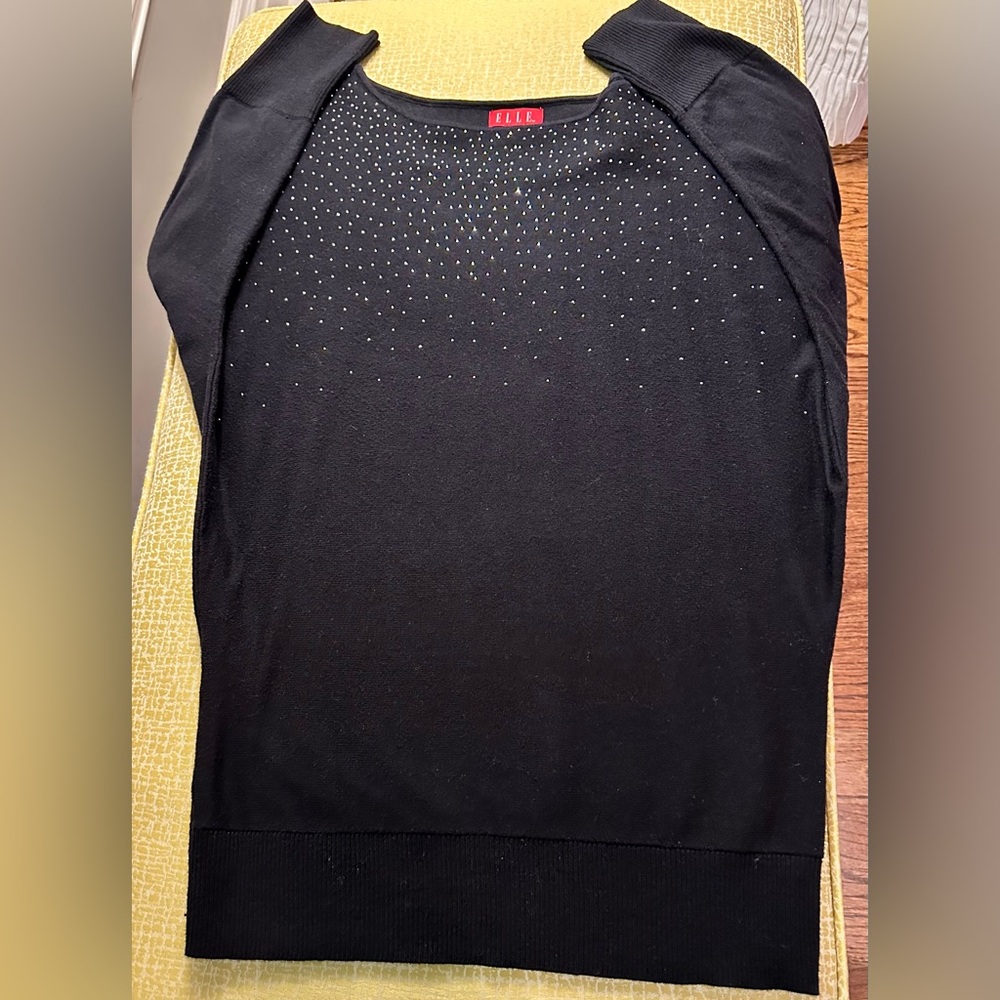 Elle Black Beaded Sweater - Picture 5 of 8